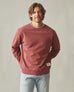 Men's Vintage Washed Relaxed French Terry Crew - Russet Brown